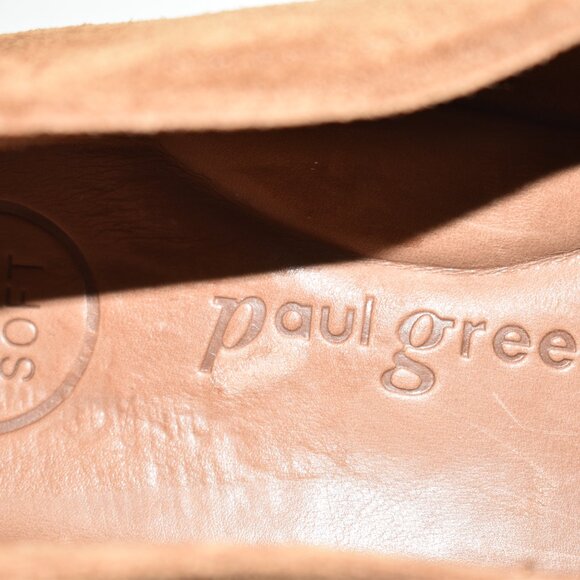 $480 Paul Green Sadie Loafer PLATFORM SLIP ON SHOES TOFFEE SUEDE 7 US (TD10)